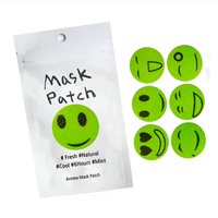 Forme de cercle de fleur de coeur 1 pouce emballé individuellement Patch d'arôme autocollant de tissus non tissés améliorant le parfum