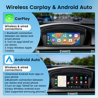 Autoradio 8,8 Pouces pour BMW Série 5 E60 / Série 3 E92 2007-2009 CCC Linux Stéréo Voiture GPS Navigation Lecteur DVD IPS Carplay