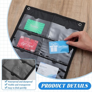 Customized Pocket Chart Cross-border Hot Seller 16-<b>Grid</b> Multi-Purpose <b>Wall</b>-mounted Office Teaching Literacy Cards Storage - Product Image 3