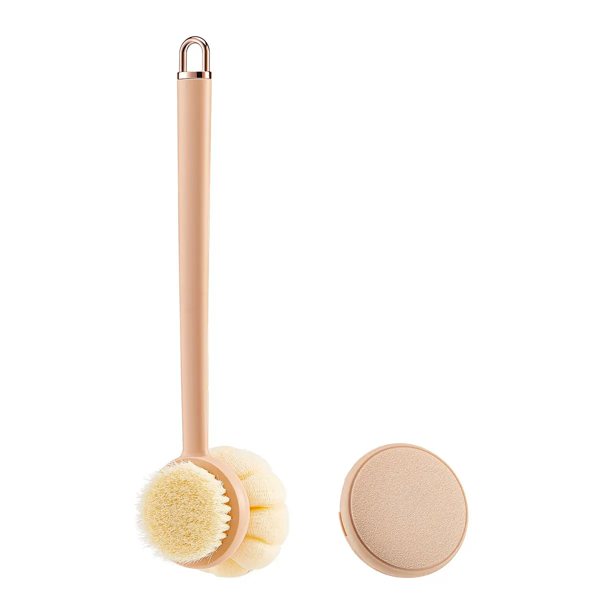 3-इन-1 स्नान ब्रश हटाने योग्य स्नान बॉल फुट स्क्रब पत्थर के नरम बालों को साफ करें