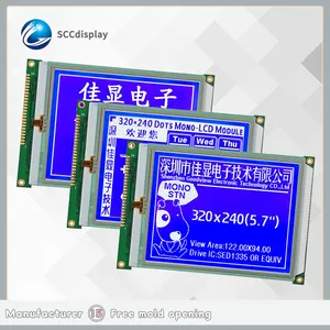 Tela lcd de alta resistência 240x320 JXD320240AE-TP STN Tela lcd gráfica negativa 5.7 polegadas com módulo de exibição de lcd de toque