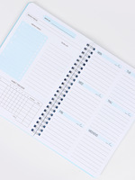 Classique 2025 A5 planificateur hebdomadaire non daté cahier à reliure à spirale nouvel organisateur d'école de bureau à couverture rigide avec couverture en PP pour les Agents