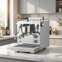 Machine à expresso électrique semi-automatique programmable en acier inoxydable 15 bars, chauffage PTC, écran LED, pour hôtel/usage domestique