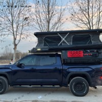 Camper pour camionnette Toyota Tundra, modèle pop-up en aluminium, quatre saisons, résistant à la neige et au vent, grand espace