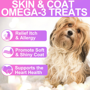 Suplemento Canino Oimmal de Alta Calidad Omega Skin & Coat Chews con DHA y EPA para el Alivio de Alergias Estacionales, Salud del Corazón, Piel y Pelaje - Product Image 5