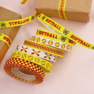 Nouvel Arrivage Ruban Gros-Grain en Polyester Joyeux de 1 cm, 10/50 Yards, pour Emballage Cadeau et Équipement de Cheerleading, Durable et Lavable - Product Image 1