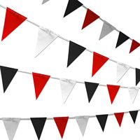 Logo personnalisé imprimé double face PVC Triangle Bannière Fanion Drapeaux en fibre de verre Mât pour magasin Promotion Affichage