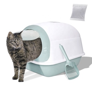 Easy Clean Cat Litter Box With Shovel Fully Enclosed Large Cat Litter Toilet Compact Litter Tray Box for Cats