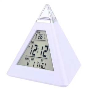 High Quality Triangular Lazy <strong>Alarm</strong> <strong>Clock</strong> LED Colorful Color-changing <strong>Alarm</strong> <strong>Clock</strong> - Product Image 3