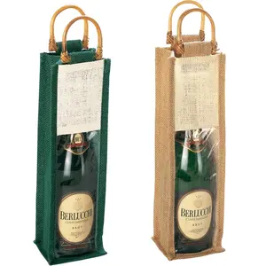 Borsa in juta per bottiglie, merchandising sostenibile - Product Image 1
