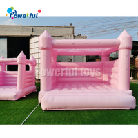 Maison gonflable gonflable gonflable pour fille, château gonflable blanc pour anniversaire, rose clair, prix bas