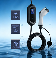 Chargeur portable pour véhicule électrique 3,5 kW 16 A, chargeur de voiture électrique de type 1, station de charge domestique avec écran LCD 2,8 pouces IP65