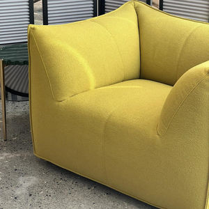 İskandinav fransız rahat oturma odası için yatak odası takımı tek kişi kuzu kadife kanepe krem tarzı kumaş sünger daire - Product Image 4