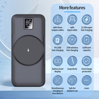 Chargeur sans fil ultra-fin OEM d'usine d'origine 20000mAh avec affichage LED, grande capacité, sortie 40W, charge rapide magnétique