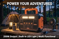 Station d'alimentation portable 200W avec batterie LiFePO4, panneau solaire, alimentation de secours pour le camping, les camping-cars et la maison