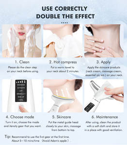 Venta al por mayor ABS dispositivo de belleza de mano para estiramiento del cuello Facial estiramiento de la piel desintoxicación eliminación de pigmentos Función de rejuvenecimiento de la piel - Product Image 4