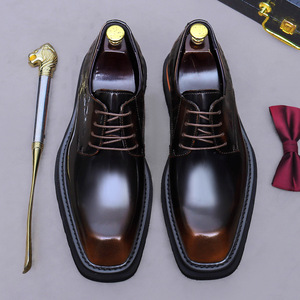 Zapatos formales de negocios de alta gama para hombre, de cuero genuino, versátiles, antideslizantes y resistentes al desgaste, estilo británico. - Product Image 5