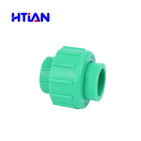 Raccord Union PPR PN25 20mm-110mm Vert Menthe Entièrement en Plastique, Couplage à Emboîtement pour Eau Chaude et Froide, Certifié ISO15874 CE