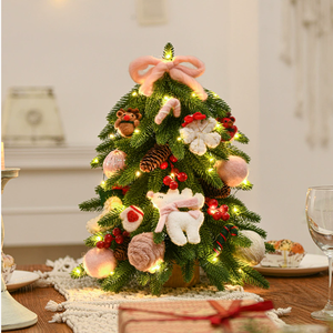 Décoration de Noël miniature de style nordique, arbre de Noël floqué, <span class=keywords><strong>ornement</strong></span> de Noël en feutre, ensemble d'arbres enneigés, <span class=keywords><strong>sapin</strong></span> de Noël - Product Image 4