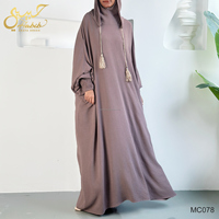 Gamis Abaya Berkerudung untuk Sholat Wanita Muslim, Grosir Pakaian Muslim Modis Dubai Turki, Pakaian Islami untuk Sholat