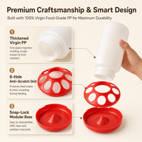 Nouvelle mangeoire à oiseaux en plastique PP rouge et blanc de 2 kg et abreuvoir pour oiseaux de 2 litres, mangeoires et abreuvoirs portables pour animaux