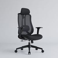 Chaise de bureau ergonomique en maille avec appui-tête réglable, soutien lombaire et mousse haute densité pour le travail sur ordinateur