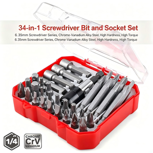 34 Pc Screwdriver Bit Set 50 Mm Cross Phillips Hex Interchangeable Bits For Diy Repair <b>Tools</b> - Product Image 4