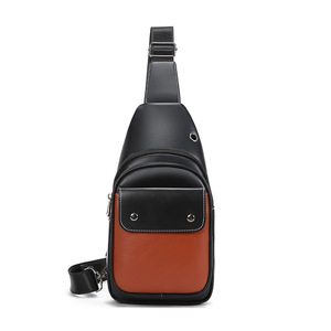 Bolso bandolera de cuero PU para hombre, estilo vintage, con cremallera, para uso diario, venta al por mayor. - Product Image 1
