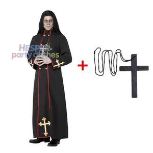 HP Factory Price Medieval Monk Priest Robe Cosplay Men Costume <b>Halloween</b> Cloak - Product Image 1