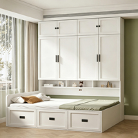 Ensemble de meubles de chambre d'enfant modernes et personnalisés avec armoire intégrée, lit, bureau d'étude et armoire murale pour chambre d'enfant