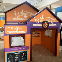 Maison de jeu en bois personnalisable à thèmes multiples pour enfants, idéale pour les centres de jeux intérieurs et les cafés