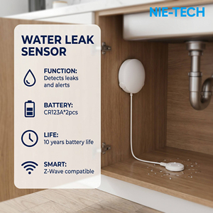 Vente en gros de détecteurs de fuite d'eau intelligents Z-Wave série 800, autonomie de la batterie de 10 ans, alerte en temps réel, ETL FCC, compatible avec Ring SmartThings - Product Image 2