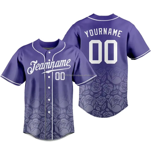 เสื้อเบสบอลตามสั่งเสื้อใส่เล่นแนวสตรีทเสื้อออกกำลังกายสไตล์สตรีทเสื้อพิมพ์ลายแบบเต็มหมายเลขโลโก้ตามสไตล์ - Product Image 1