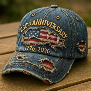 Casquette de baseball du 250e anniversaire des États-Unis, chapeau brodé imprimé en 3D transfrontalier, chapeau du 250e anniversaire en stock - Product Image 1