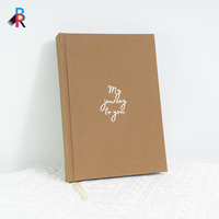 Cuaderno A5 de Tapa Dura Personalizado al por Mayor, Agenda Cosida con Tela para Tiendas de Papelería, Patrón Grabado, Papel Ecológico