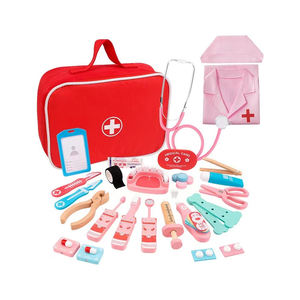 Enfants en bois jeu de <span class=keywords><strong>rôle</strong></span> Simulation médecin infirmière Kit médical éducatif semblant jouets d'apprentissage pour garçons et filles - Product Image 3