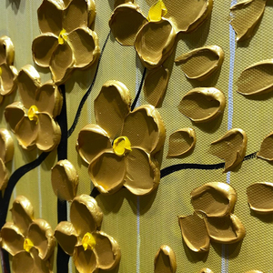 Handmade Modern Landscape <strong>Wall</strong> <strong>Art</strong> Picture Abstract Gold Rich Tree Money Poster Canvas Oil Paintings Home Decor Without Frame - Product Image 2