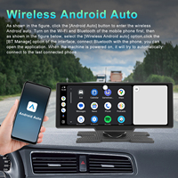 Radio de Coche Portátil de 10.26'' con Montaje en el Tablero, Estéreo para Coche, Autoradio Inalámbrico, Carplay, Android Auto, Sistema Operativo Linux, Transmisión FM/Airplay/BT