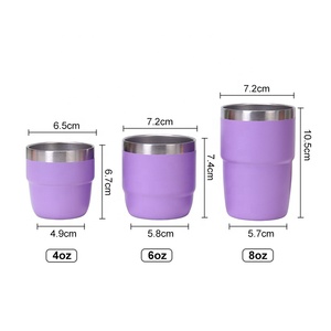 Bicchierini in Metallo con Coperchio e Cannuccia, Mini Tumbler da 2oz 3oz 4oz 6oz 8oz, Tazza da <span class=keywords><strong>Caffè</strong></span> in Offerta - Product Image 3