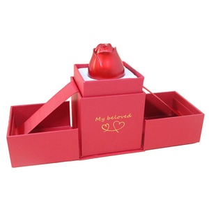 Caja de Joyería de Alta Gama con Diseño Floral de Rosas Impresas en Plástico, Personalizable, para Regalo Sorpresa de San Valentín - Product Image 4