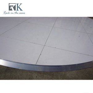 Plataforma de aluminio moderna, redonda y blanca para pista de baile, para decoración de bodas y eventos. - Product Image 4