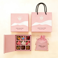 Emballage en papier de qualité supérieure sur mesure, plusieurs tailles, pour chocolats, fraises, macarons, bonbons, emballage alimentaire avec séparateur