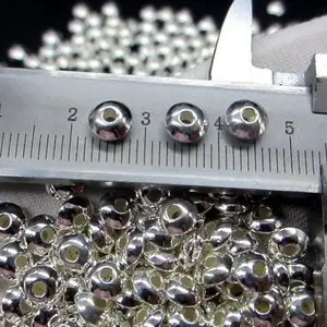 5/6毫米925纯银间隔珠珠珠珠用于制作Mala手镯