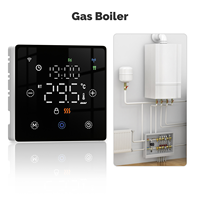 Thermostat intelligent MOES Tuya WIFI alimenté par batterie pour chaudière à eau/gaz avec capteur interne uniquement, compatible avec Alexa et Google Home