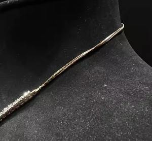 Ensemble collier et boucles d'oreilles assorties élégants pour femmes, tendance, en or massif 14K 18K, diamant naturel taille brillant, certifié par un tiers - Product Image 5