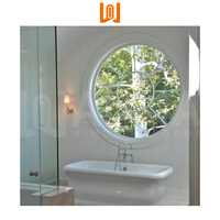 WANJIA Baño Impermeable Circular Redondo Ventanas Fijas Vinilo Ventana Residencial