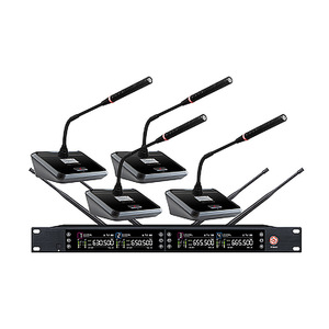 Sistema de Micrófonos Inalámbricos para Conferencias Clk 1 a 4, de Escritorio, Metálicos, con Conexión por Cable, para Reuniones Profesionales - Product Image 1