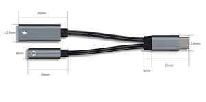 Usine directement prix <span class=keywords><strong>USBC</strong></span> à 3.5mm Audio Vidéo <span class=keywords><strong>Jack</strong></span> avec PD 60W <span class=keywords><strong>Jack</strong></span> Adaptateur Hifi DAC Aux Audio Splitter - Product Image 5