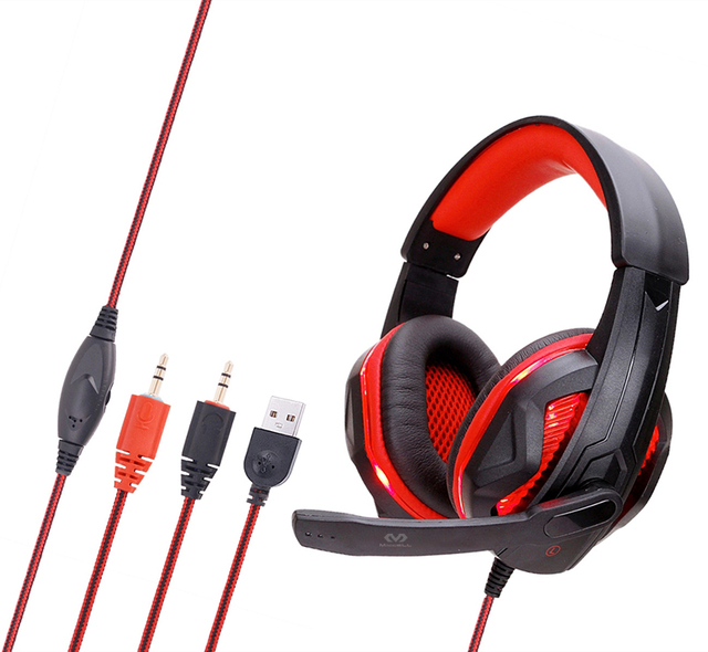 ANC Noise Cancelling Wired Earphones Headsets Wired Earphone Gaming Headphones With Mic Computer Sports Over Ear