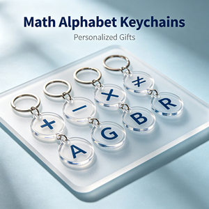 Llaveros de Acrílico Personalizados con Números, Llaveros con Letras Grabadas con Láser al por Mayor para Regalos para Maestros - Product Image 1